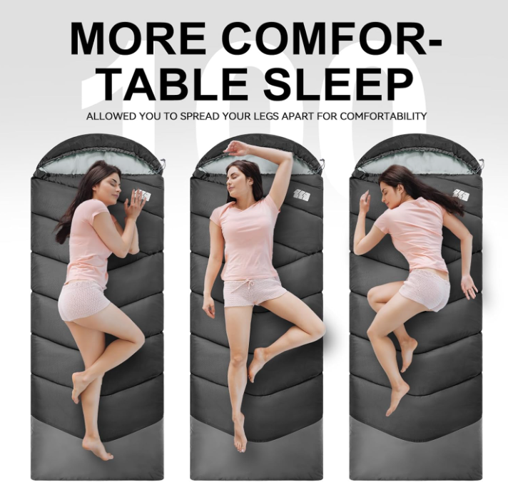 Bolsas de dormir para adultos Tiempo frío, portátil, impermeable, bolso de dormir ligero para chicas altas con bolso de compresión para acampar caliente, senderismo, al aire libre e interior