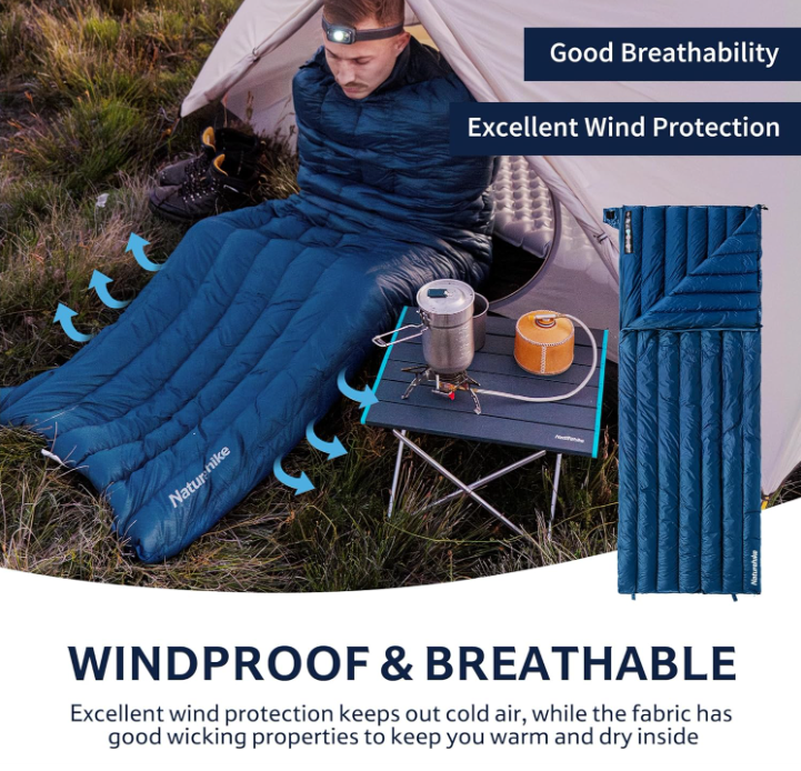 Bolso de dormir ultraligero de mochila RDS abajo para adultos, 650 saco de dormir de potencia de llenado para 42/52 ℉, Bolsas de dormir ligeras compactas de 20oz para campamentos de senderismo 3 estaciones