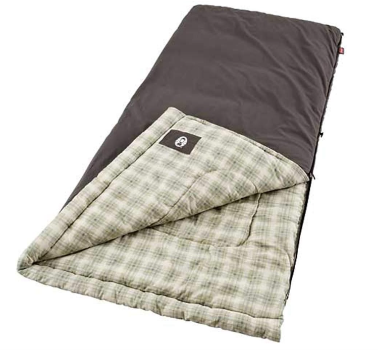 Patrimonio grande y alto 10 ° F Flanela saco de dormir, saco de dormir XL se adapta a adultos de hasta 6 pies 7 pulgadas de alto, lavable en máquina, ideal para acampar, cazar, huéspedes y más