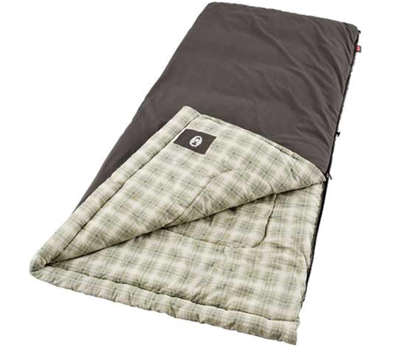 Patrimonio grande y alto 10 ° F Flanela saco de dormir, saco de dormir XL se adapta a adultos de hasta 6 pies 7 pulgadas de alto, lavable en máquina, ideal para acampar, cazar, huéspedes y más